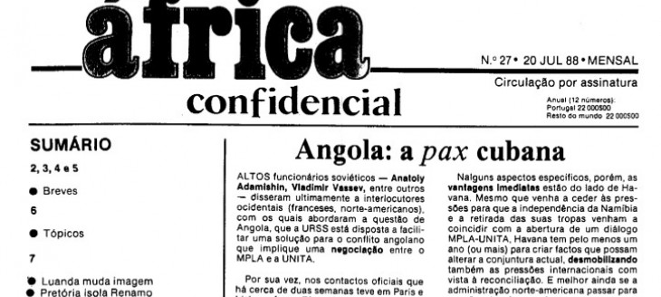 Mais de 30 anos de História da Política e Negócios Africanos